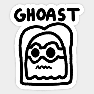 Frazzled Ghost Bread (Ghoast Boo-read) Sticker